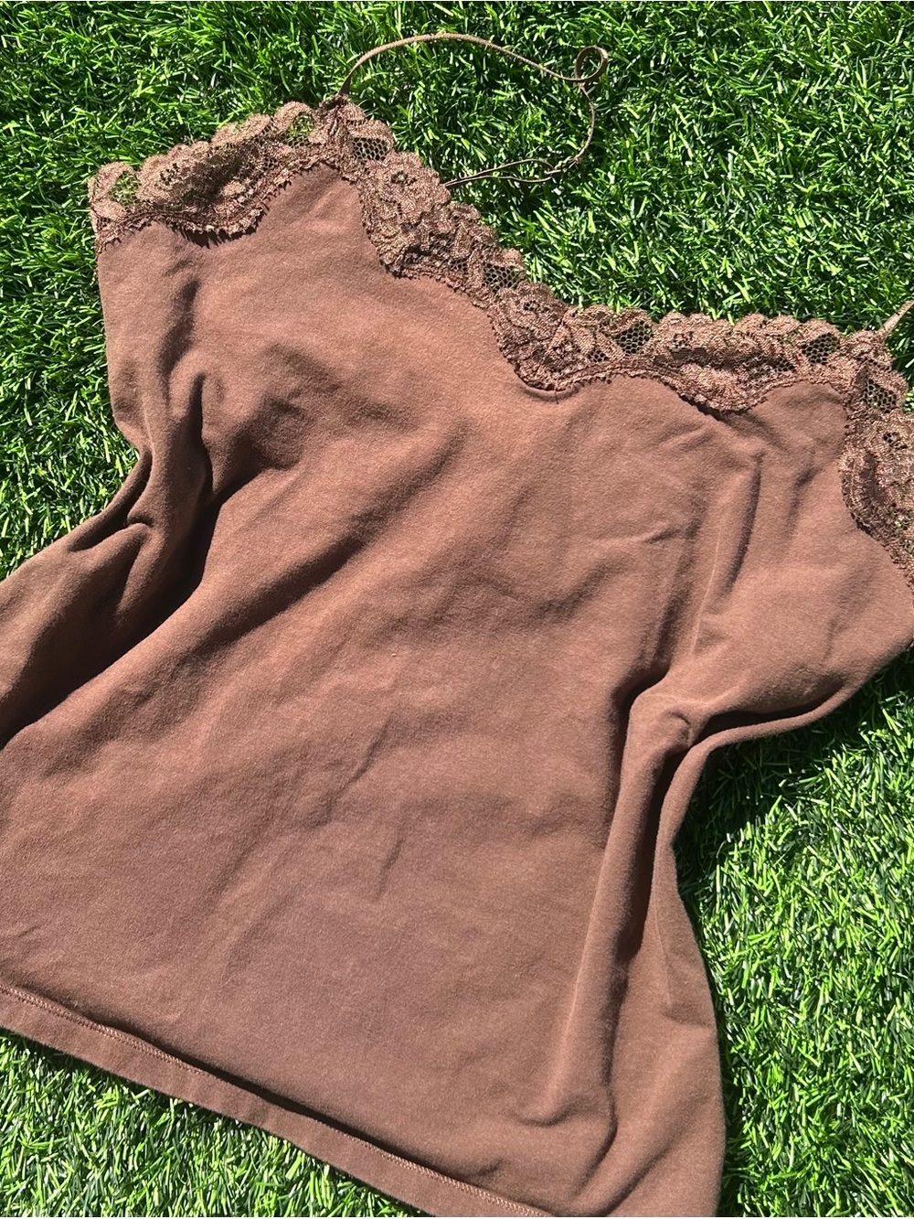 Aeropostale Y2K inspired brown laced cami